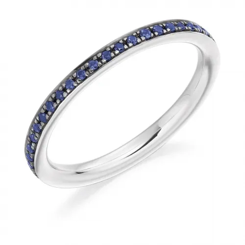 Blue Sapphire Eternity Band